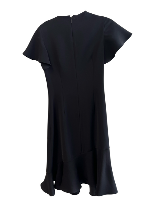 Carolina Herrera Size 2 Black Polyester Blend Short Sleeve Round Neck Dress Black / 2
