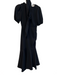 Sachin & Babi Size 0 Black Polyester Short Puff Sleeve Keyhole Back Dress Black / 0