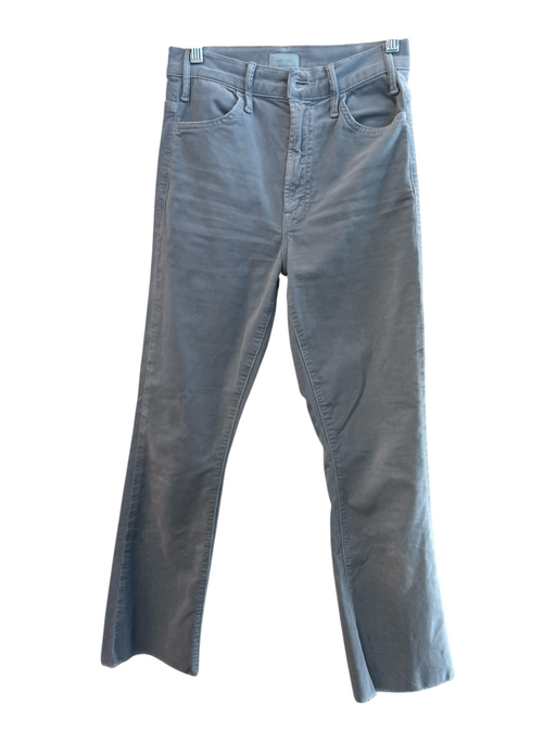Mother Size 25 Pale Blue Cotton Blend Ribbed 4 Pocket Zip Fly mid rise Pants Pale Blue / 25