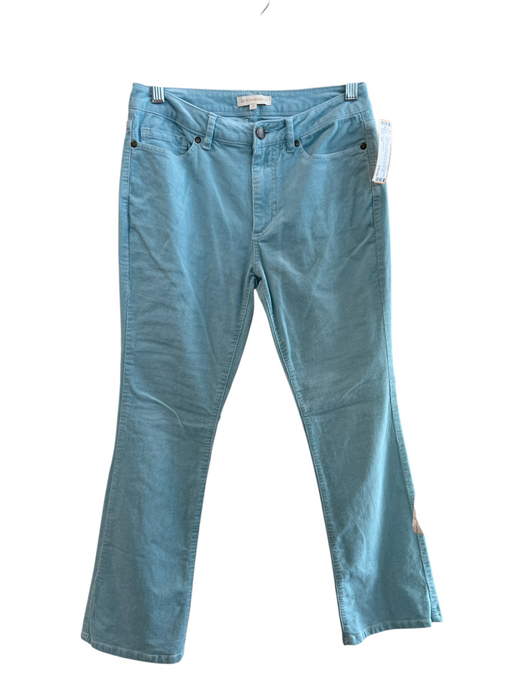 Ann Mashburn Size 24 Light Teal Cotton Blend Ribbed Mid Rise 5 Pocket Pants Light Teal / 24