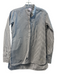 Ann Mashburn Size XS Gray & White Cotton Half Button Striped Long Sleeve Top Gray & White / XS