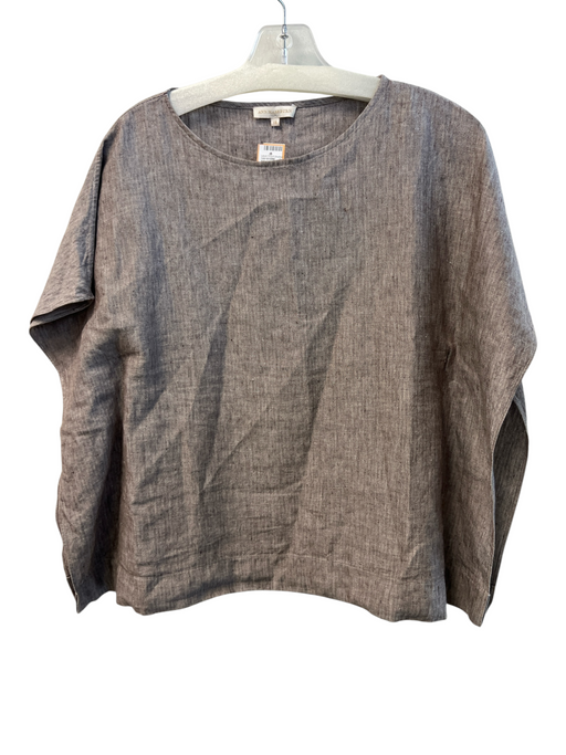 Ann Mashburn Size XS Brown No Fabric Tag Round Neck Drop Shoulder Boxy Fit Top Brown / XS