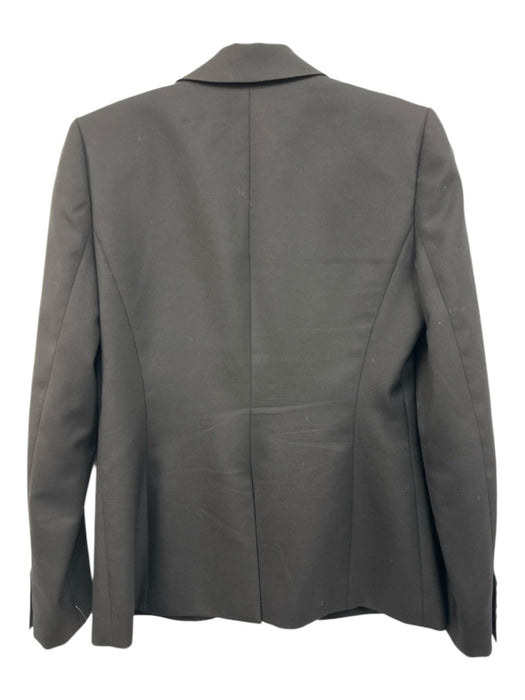 J Crew Size 2 Black Wool One Button Long Sleeve Blazer Jacket Black / 2