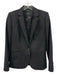 J Crew Size 2 Black Wool One Button Long Sleeve Blazer Jacket Black / 2