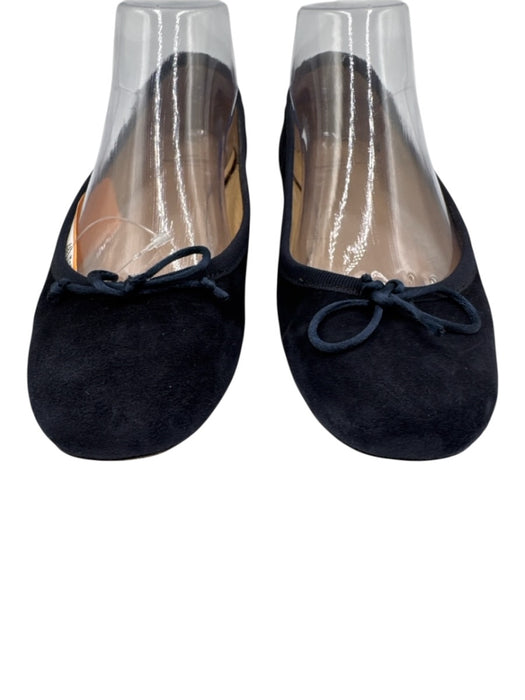 Ann Mashburn Shoe Size 37 Navy Suede Bow Round Toe Flats Navy / 37