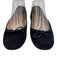 Ann Mashburn Shoe Size 37 Navy Suede Bow Round Toe Flats Navy / 37
