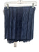 Vince Blue & Black Striped Fringe Metallic Thread scarf Blue & Black / One Size