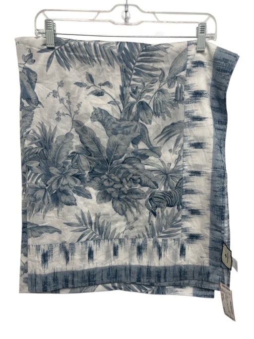 Tuckernuck White & Blue Cotton Flora & Fauna scarf White & Blue / One Size
