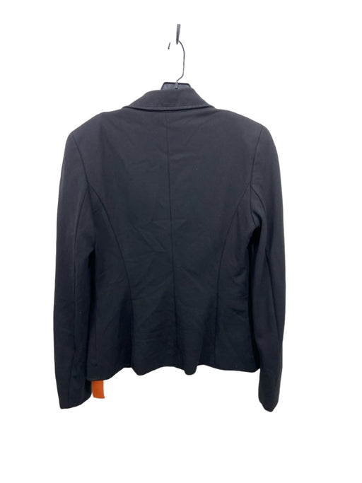 Escada Size 38 Black Polyester Blazer Button Front Pockets shoulder pads Jacket Black / 38