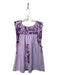Mi Golondrina Size XS Purple & White Cotton Blend Sleeveless Top Purple & White / XS