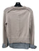 Brochu Walker Size XS Beige & Gray Cotton Knit Ribbed Neck Long Sleeve Top Beige & Gray / XS