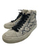 P448 Shoe Size 38 Gray & Black Suede High Top Snake Print Lace Up Sneakers Gray & Black / 38