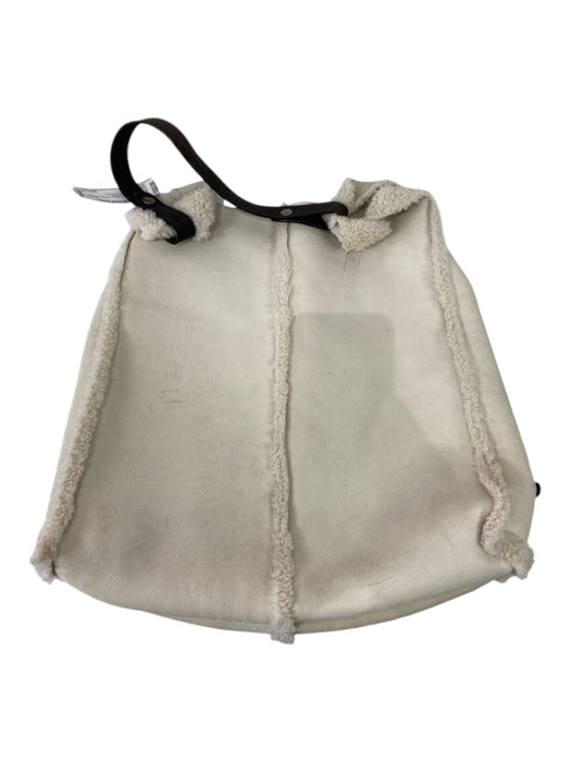 Rehard White & Black Sherpa Shoulder Bag Tote Bag White & Black / L