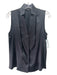 Akris Size Est L Black Silk Solid Sleeveless Buttons Top Black / Est L