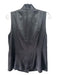 Akris Size Est L Black Silk Solid Sleeveless Buttons Top Black / Est L