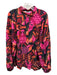 LaRoque Size XL Pink, Orange, Black Rayon Blend Long Sleeve Mixed Print Top Pink, Orange, Black / XL