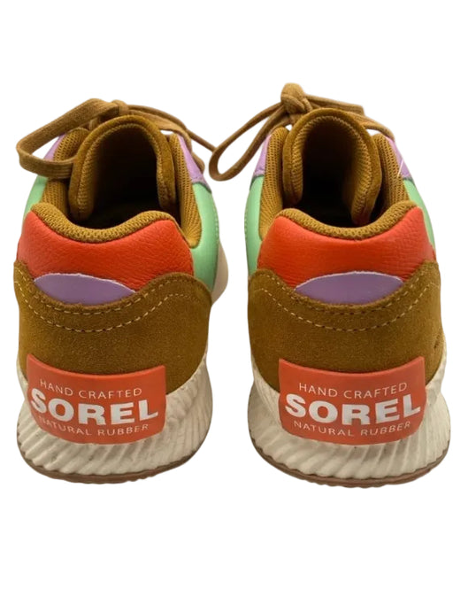 Sorel Shoe Size 10 Tan, Purple, Green Leather Upper Lace Up Low Top Sneakers Tan, Purple, Green / 10