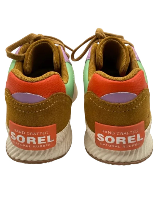 Sorel Shoe Size 10 Tan, Purple, Green Leather Upper Lace Up Low Top Sneakers Tan, Purple, Green / 10