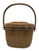 Farnum Brown Wicker Woven Top Handle Vintage Basket Bag Brown / S/M