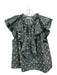 Ulla Johnson Size 8 Green, Brown & White Cotton Short Sleeve Floral eyelet Top Green, Brown & White / 8