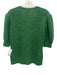 Ann Mashburn Size S Green & Yellow Cotton Blend Open Knit 1/2 Sleeve Sweater Green & Yellow / S