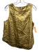 Lanhtropy Size M Gold Coated Linen Sleeveless Gold Rounded Hem Tank Top Gold / M