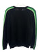 Wispr Size S Black, Green & Blue Cotton Blend Side Stripe Crew Neck Sweater Black, Green & Blue / S