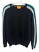 Wispr Size S Black, Green & Blue Cotton Blend Side Stripe Crew Neck Sweater Black, Green & Blue / S