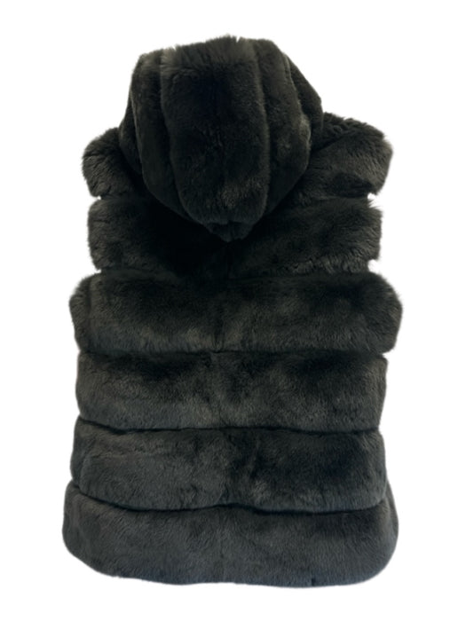 Natures Collection Size M/L Hunter Green Rabbit Fur Suede Detail Hood Jacket Hunter Green / M/L