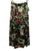 Ann Mashburn Size S Green & Pink Silk Blend Abstract Wrap Maxi Skirt Green & Pink / S