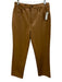 Veronica Beard Jeans Size 29 Brown PU Leather Mid Rise Straight Leg Pants Brown / 29