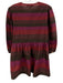 Rachel Zoe Size 6 Purple & Burgundy Cotton Blend Stripe Tassel Tie neck Dress Purple & Burgundy / 6