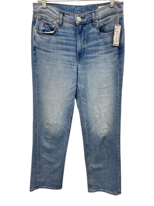 AYR Size 28 Long Medium light wash Cotton Blend High Rise Whiskering Jeans Medium light wash / 28 Long