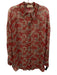 Natalie Martin Size M Red, Pink, Purple Viscose Semi Sheer Floral Top Red, Pink, Purple / M