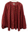 Olivia James the Label Size L magenta pink & brown Cotton Flowers Top magenta pink & brown / L