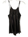 Beautiful People Size S Dark Gray Silk Gathered Neckline Button Detail Top Dark Gray / S