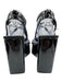 Lonza Shoe Size 40 Black Patent Leather Criss Cross Ankle Strap Platform Sandals Black / 40