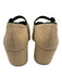 Larroude Shoe Size 9 Beige & Black fabric upper Leather Lining Mary Jane Flats Beige & Black / 9