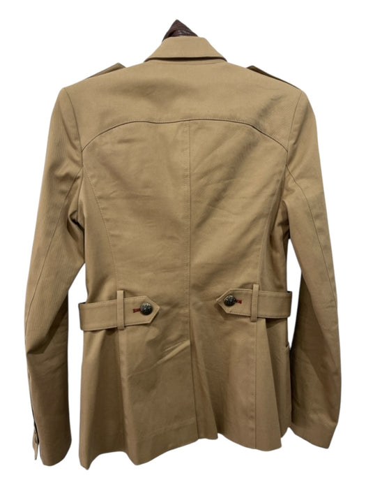 Veronica Beard Size One Size Brown Cotton & Lyocell Leather Fabric Block Jacket Brown / One Size