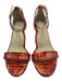 Sarah Flint Shoe Size 39 Orange & Yellow Patent Leather Embossed Toe Strap Pumps Orange & Yellow / 39