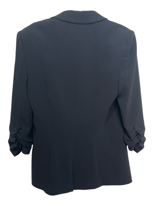 5a7 Cinq a Sept Size 4 Black Triacetate Blend Shoulder Pads One Button Jacket Black / 4