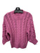 Ann Mashburn Size S Pink Cotton Blend Cable Knit Pom Pom Sweater Pink / S