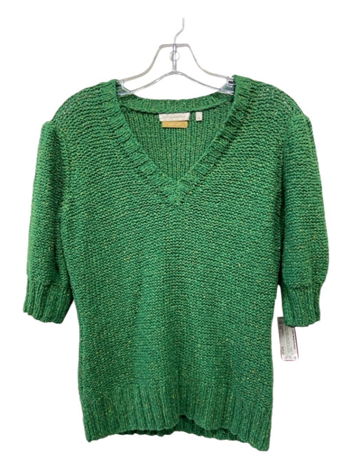 Ann Mashburn Size XS Green & Yellow Cotton Blend V Neck Speckled Top Green & Yellow / XS