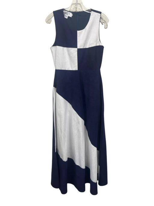 Busayo Size Small Purple & White Cotton Denim Sleeveless Checkered Tie Dye Dress Purple & White / Small