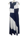 Busayo Size Small Purple & White Cotton Denim Sleeveless Checkered Tie Dye Dress Purple & White / Small