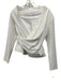A.L.C. Size 2 White Polyester Blend Long Sleeve Wrap Pleated Flap Pocket Jacket White / 2