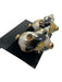 Tory Burch Black, White, Gold Enamel Shell Faux Stones Clip On Earrings Black, White, Gold