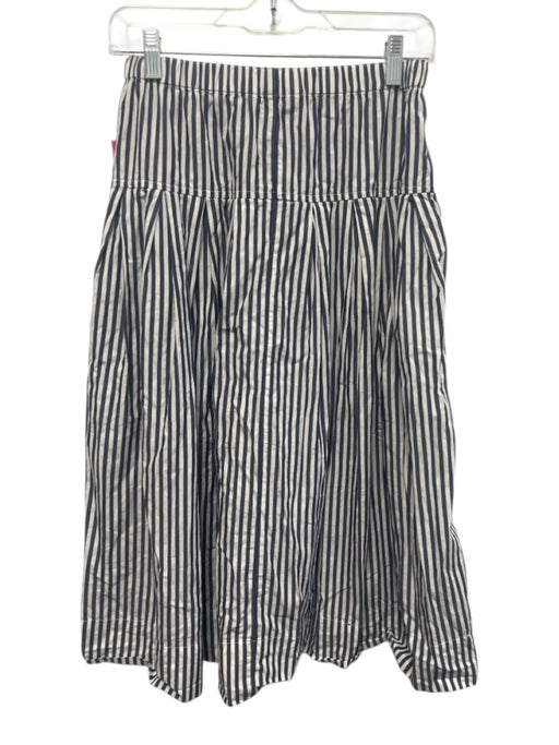 Alex Mill Size S Blue & White Cotton Elastic Waist Stripe Midi Skirt Blue & White / S