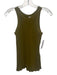 Toteme Size XS Pea Green Viscose & Polyamide Sleeveless Rib Knit Tank Top Pea Green / XS