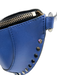 Isabel Marant Blue Leather Zip Top Studded Crescent Shoulder Bag Blue / XS